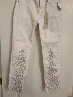✨ NWT Driftwood "Candace" Embroidered Cropped Jeans – Size 24